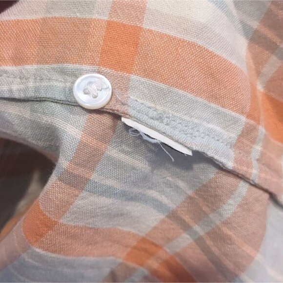 J. Crew | The Perfect Shirt in Mint/Coral Plaid - Picture 6 of 7